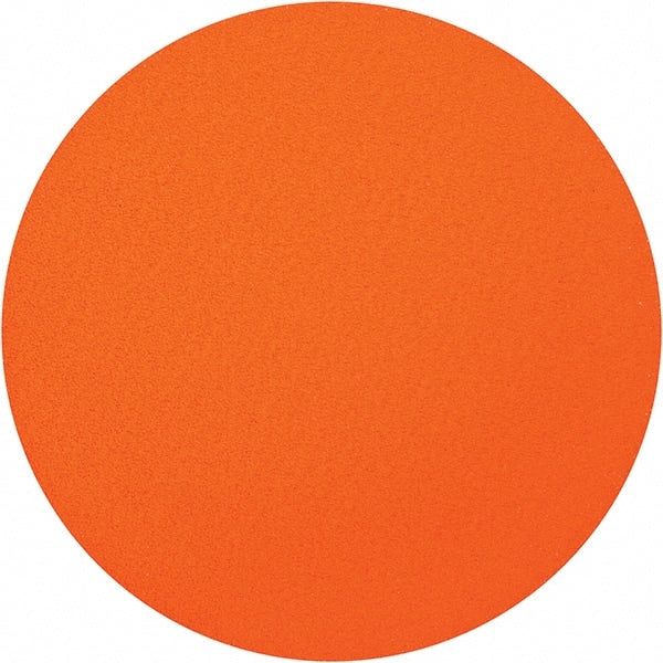 Norton - 20" Diam, 50 Grit Ceramic Adhesive PSA Disc - Coarse Grade, Orange, Y Weighted Backing, Flexible - Exact Tooling