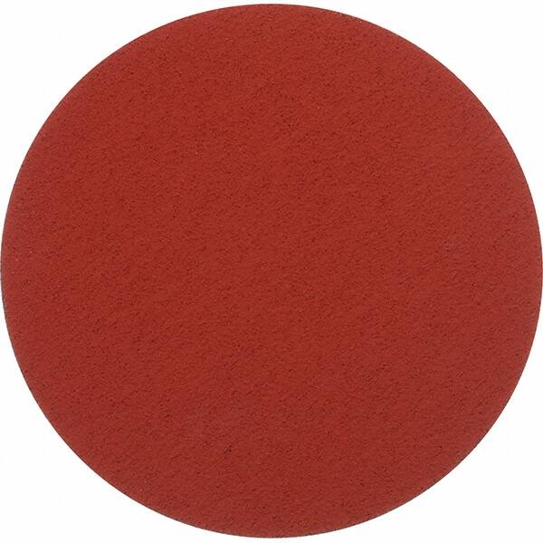 Norton - 12" Diam, 36 Grit Ceramic Adhesive PSA Disc - Very Coarse, Orange, Y Weighted Cloth Backing - Exact Tooling