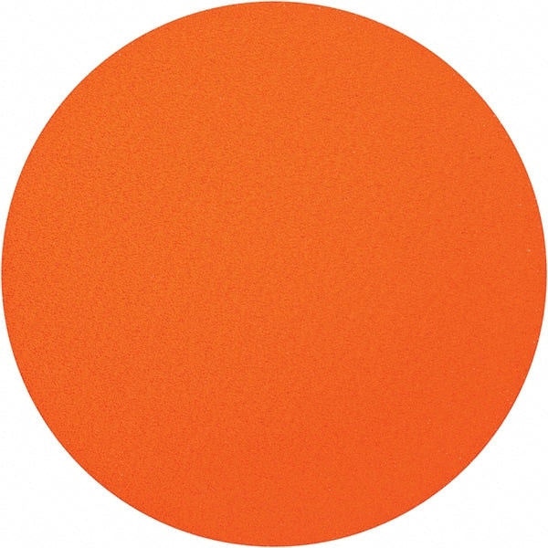 Norton - 20" Diam, 80 Grit Ceramic Adhesive PSA Disc - Coarse Grade, Orange, Y Weighted Backing, Flexible - Exact Tooling