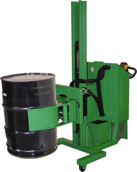 Valley Craft - 1,000 Lb Load Capacity, 30 & 55 Gal Drum Stacker/Rotator - 32" Wide x 78" High, 4 Steel Wheels - Exact Tooling