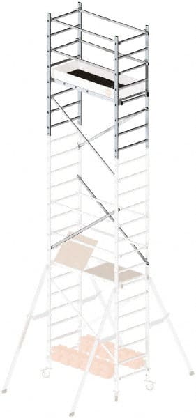 Hailo - Upper 6 Ft. 7 Inch Section Narrow Span Scaffolding - 5 Ft. Long, 441 Lbs. per Sq. Ft. Duty Rating - Exact Tooling