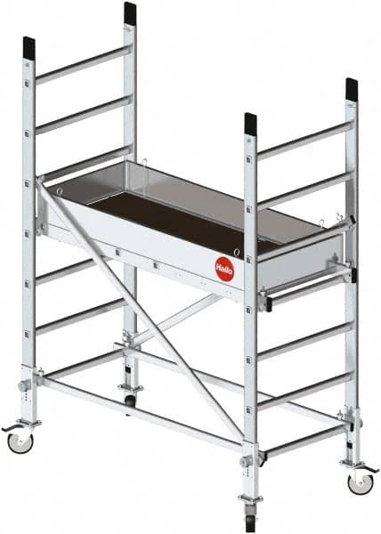 Hailo - Base Section Narrow Span Scaffolding - 5 Ft. Long, 441 Lbs. per Sq. Ft. Duty Rating - Exact Tooling