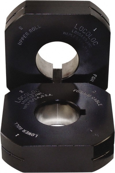 Loos & Co. - 3/32" Ball Terminal Roll Crimping Die - Metal/Black - Exact Tooling