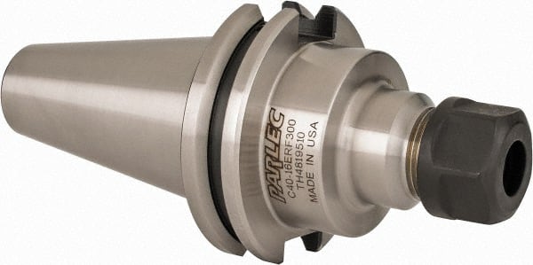 Parlec - 0.5mm to 10mm Capacity, 3" Projection, CAT40 Taper Shank, ER16 Collet Chuck - 5.69" OAL - Exact Tooling