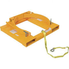 Vestil - 1,500 Lb Load Capacity, 55 Gal Drum Grab - 28" Wide x 7-1/8" High, Steel Wheels - Exact Tooling