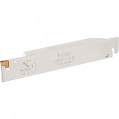 Iscar - External Thread, 0.11" Min Groove Width, 5.905" OAL, Right Hand Indexable Grooving Cutoff Toolholder - 3/4" Shank Height x 3/4" Shank Width, TAG Insert Style, TGT Toolholder Style, Series Tang-Grip - Exact Tooling