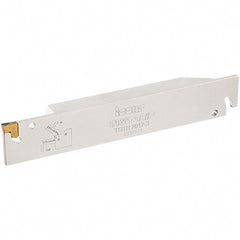 Iscar - External Thread, 3.7mm Min Groove Width, 150mm OAL, Right Hand Indexable Grooving Cutoff Toolholder - 20mm Shank Height x 20mm Shank Width, TAG Insert Style, TGT Toolholder Style, Series Tang-Grip - Exact Tooling