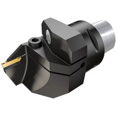 Iscar - DG.., GRIP Insert, 70mm Head Length, 4mm Min Groove Width, Modular Grooving Cutting Unit Head - Right Hand Cut, System Size C4, Series CAMFIX, Heli-Grip - Exact Tooling