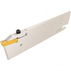 Iscar - 10 to 11mm Groove Width, 100mm Max Depth of Cut, Neutral Cut, CGHN Indexable Grooving Blade - GDMY (Full Radius), GDMY-F, GDPY, GIF-E (W=8, 10 Full Radius), GIF-E (W=8, 10) Insert Style, Series Cut Grip - Exact Tooling