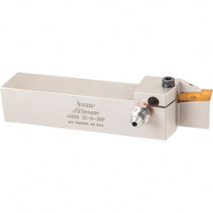 Iscar - External Thread, 0.4724" Max Depth of Cut, 135mm OAL, Left Hand Indexable Grooving Cutoff Toolholder - 25mm Shank Height x 25mm Shank Width, TAG Insert Style, TGBH Toolholder Style, Series Tang-Grip - Exact Tooling