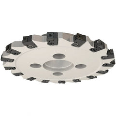 Iscar - Shell Mount B Connection, 0.5512" Cutting Width, 1-1/16" Depth of Cut, 100mm Cutter Diam, 1-1/16" Hole Diam, 6 Tooth Indexable Slotting Cutter - FDN-CALN11 Toolholder, LNHT 1106 PN-N HT, LNHT 1106 PN-R HT Insert - Exact Tooling