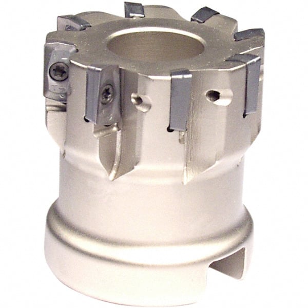 Iscar - 6 Inserts, 32mm Cut Diam, 16mm Arbor Diam, 7.7mm Max Depth of Cut, Indexable Square-Shoulder Face Mill - 0/90° Lead Angle, 35mm High, HP AN.. 0702.. Insert Compatibility, Series Heliplus - Exact Tooling