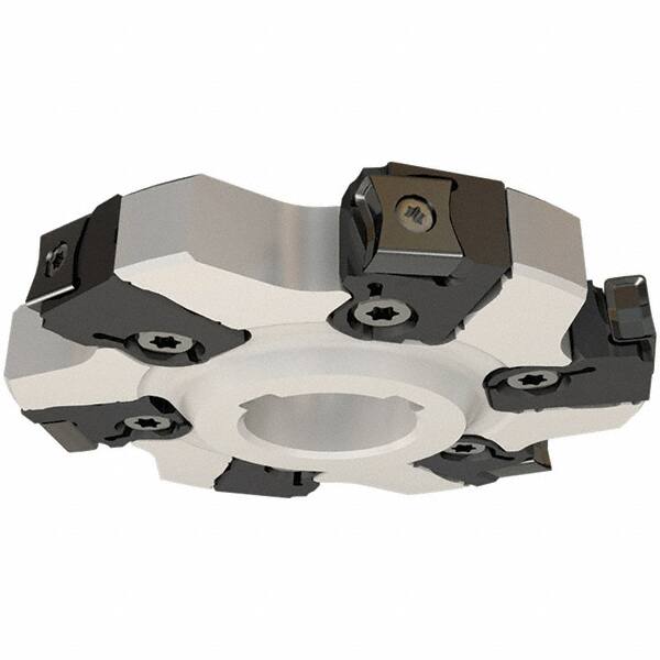 Iscar - Arbor Hole Connection, 0.5512" Cutting Width, 1.0551" Depth of Cut, 100mm Cutter Diam, 1-1/16" Hole Diam, 6 Tooth Indexable Slotting Cutter - SDN-CALN11 Toolholder, LN.. 1106, LNHT 1106 PN-N HT, LNHT 1106 PN-R HT Insert - Exact Tooling