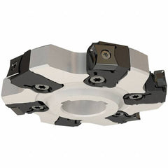 Iscar - Arbor Hole Connection, 0.5512" Cutting Width, 1.0551" Depth of Cut, 100mm Cutter Diam, 1-1/16" Hole Diam, 6 Tooth Indexable Slotting Cutter - SDN-CALN11 Toolholder, LN.. 1106, LNHT 1106 PN-N HT, LNHT 1106 PN-R HT Insert - Exact Tooling