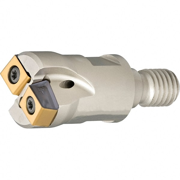 Iscar - 15.95mm Cut Diam, 2.5mm Max Depth of Cut, Indexable Plunge End Mill - M8 Modular Connection, HTP LNHT 0604 Insert Style, HTP-M-LN06 Toolholder Style, Through Coolant, Series FlexFit, TangPlunge - Exact Tooling