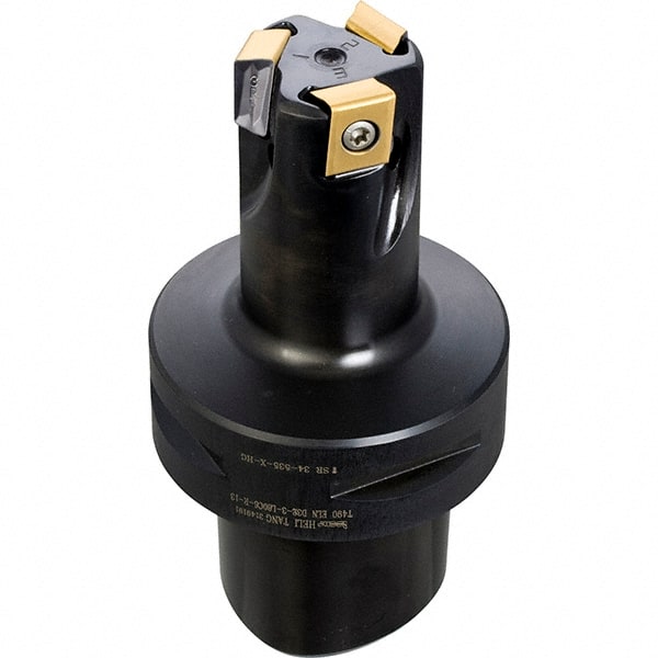 Iscar - 3 Inserts, 50mm Cut Diam, 22mm Arbor Diam, 10mm Max Depth of Cut, Indexable Square-Shoulder Face Mill - 0° Lead Angle, 57mm High, HSM90S APCR 1405.. Insert Compatibility, Through Coolant, Series Helialu - Exact Tooling