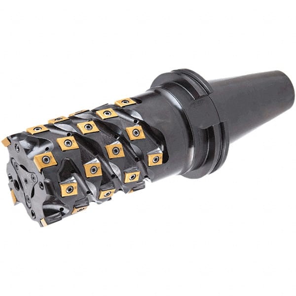 Iscar - 143.6mm Cut Diam, 40mm Arbor Hole, 19mm Max Depth of Cut, 65° Indexable Chamfer & Angle Face Mill - 6 Inserts, T465 LN.T 2212ZN.. Insert, Right Hand Cut, Series Helitang - Exact Tooling