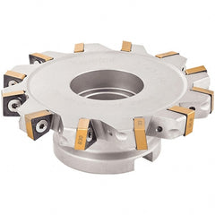 Iscar - Shell Mount B Connection, 0.6299" Cutting Width, 1.2992" Depth of Cut, 125mm Cutter Diam, 1.2598" Hole Diam, 12 Tooth Indexable Slotting Cutter - FDN-XN13 Toolholder, XNMU 13 Insert - Exact Tooling