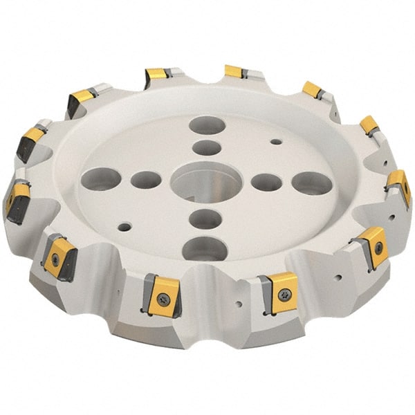 Iscar - 183.2mm Cut Diam, 40mm Arbor Hole, 19mm Max Depth of Cut, 65° Indexable Chamfer & Angle Face Mill - 9 Inserts, T465 LN.T 2212ZN.. Insert, Right Hand Cut, Series Helitang - Exact Tooling