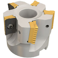 Iscar - 8 Inserts, 80mm Cut Diam, 27mm Arbor Diam, 18mm Max Depth of Cut, Indexable Square-Shoulder Face Mill - 0° Lead Angle, 50mm High, P290 AC.T 1806.. Insert Compatibility, Through Coolant, Series MillShred - Exact Tooling