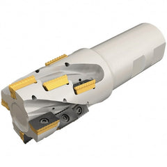 Iscar - 40mm Cut Diam, 90mm Max Depth of Cut, 40mm Shank Diam, 185mm OAL, Indexable Square Shoulder End Mill - P290 AC.T 1806.. Inserts, Weldon Shank, 0° Lead Angle, Through Coolant, Series MillShred - Exact Tooling