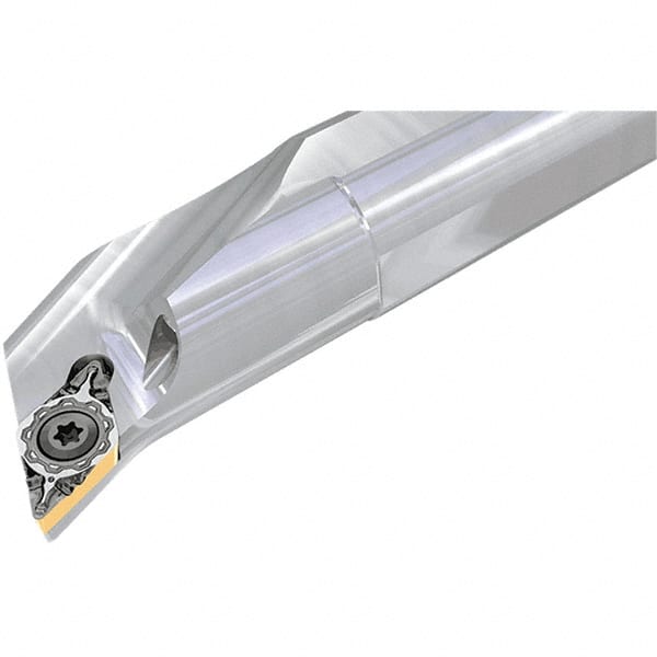 Iscar - PWXO, Left Hand Cut, 18.5° Lead Angle, 32mm Shank Height x 32mm Shank Width, Negative Rake Indexable Turning Toolholder - 170mm OAL, WOMG 1007-IQ Insert Compatibility, Series DoveIQTurn, FeedTurn - Exact Tooling