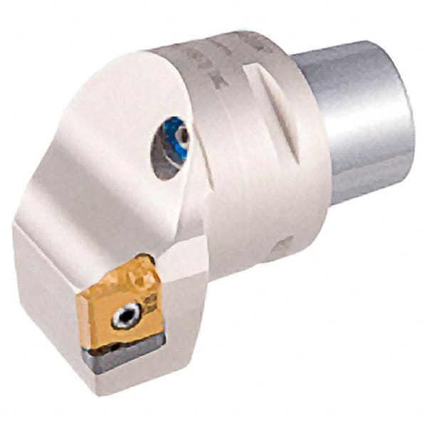 Iscar - Right Hand Cut, Size C4, LNMX Insert Compatiblity, External Modular Turning & Profiling Cutting Unit Head - 27mm Ctr to Cutting Edge, 50mm Head Length, Through Coolant, Series Heliturn - Exact Tooling