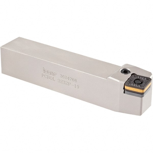 Iscar - PCBO, Left Hand Cut, 75° Lead Angle, 1-1/4" Shank Height x 1-1/4" Shank Width, Negative Rake Indexable Turning Toolholder - 6" OAL, COMG 64.. Insert Compatibility, Series DoveIQTurn - Exact Tooling