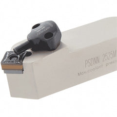 Iscar - SDNC, Neutral Cut, 62.5° Lead Angle, 16mm Shank Height x 16mm Shank Width, Neutral Rake Indexable Turning Toolholder - 100mm OAL, DCMT 13T5-SL Insert Compatibility, Series Isoturn - Exact Tooling