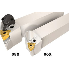 Iscar - PSBO, Right Hand Cut, 1-1/4" Shank Height x 1-1/4" Shank Width, Neutral Rake Indexable Turning Toolholder - 6" OAL, Multiple Insert Compatibility, Series DoveIQTurn - Exact Tooling