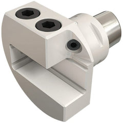 Iscar - Right Hand Cut, C4 Modular Connection, Square Shank Lathe Modular Clamping Unit - 49.2mm Square Shank Length, 20mm Square Shank Width, Through Coolant - Exact Tooling