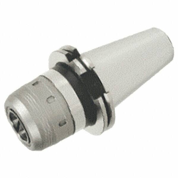 Iscar - DIN69871-50 Taper Shank, 32mm Hole Diam x 2.7165" Nose Diam Milling Chuck - 3-15/16" Projection, 0.0001" TIR, Through-Spindle & DIN Flange Coolant, - Exact Tooling