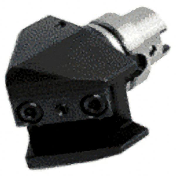 Iscar - Neutral Cut, HSK63A Modular Connection, Square Shank Lathe Modular Clamping Unit - 72mm Square Shank Length, 25mm Square Shank Width, Through Coolant - Exact Tooling