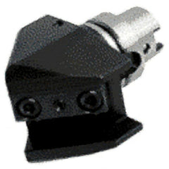 Iscar - Neutral Cut, HSK63A Modular Connection, Square Shank Lathe Modular Clamping Unit - 72mm Square Shank Length, 25mm Square Shank Width, Through Coolant - Exact Tooling