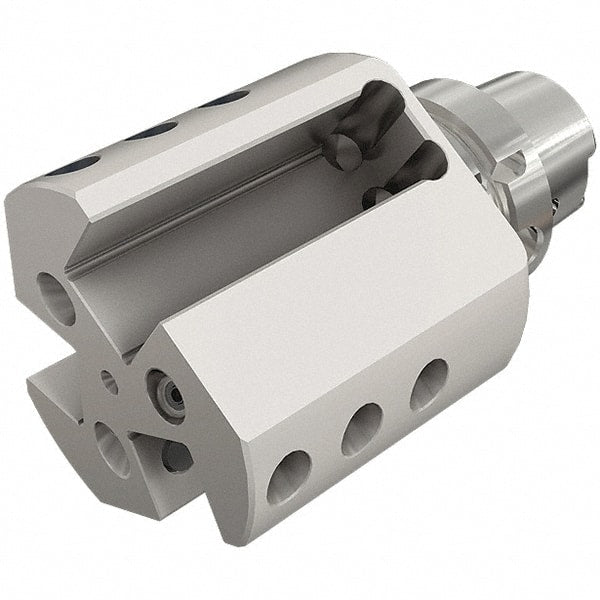 Iscar - Right Hand Cut, HSK63A Modular Connection, Square Shank Lathe Modular Clamping Unit - Through Coolant - Exact Tooling