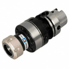 Iscar - 2mm to 20mm Capacity, 129.5mm Projection, HSK100A Hollow Taper, ER32 Collet Chuck - Through-Spindle - Exact Tooling