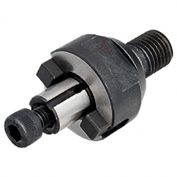 Iscar - M16 Modular Connection 1/2" Pilot Diam Shell Mill Holder - 0.929" Flange to Nose End Projection, 1.378" Nose Diam, Through-Spindle Coolant - Exact Tooling