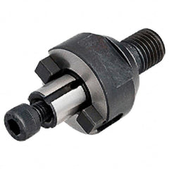 Iscar - M16 Modular Connection 1/2" Pilot Diam Shell Mill Holder - 0.929" Flange to Nose End Projection, 1.378" Nose Diam, Through-Spindle Coolant - Exact Tooling