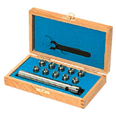 Iscar - 0.7874 Inch Shank Diameter, Straight Shank, ER Collet Chuck Set - 0.0394 to 0.4724 Inch Collet Chuck Capacity, Include 1 Collet Chuck, 12 Collets - Exact Tooling