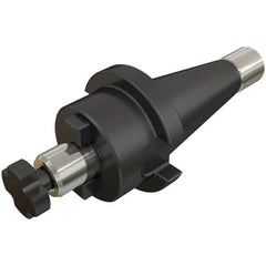 Iscar - DIN2080-40 Taper Shank 16mm Pilot Diam Shell Mill Holder - 28mm Flange to Nose End Projection, 38mm Nose Diam - Exact Tooling