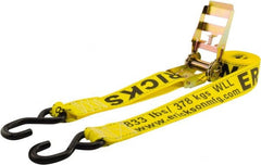 Erickson Manufacturing - 15' Long x 2" Wide, 2,500 Lb Basket Capacity, Polyester & Steel Web Sling - Yellow - Exact Tooling