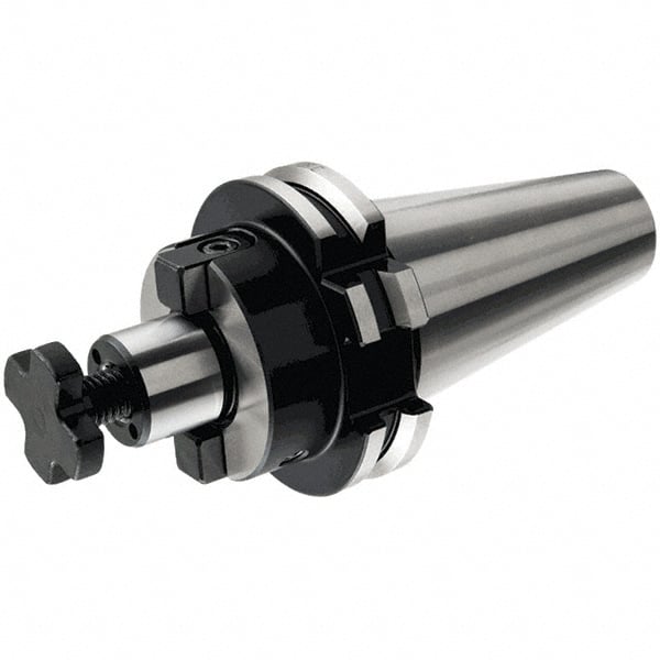 Iscar - DIN69871-40 Taper Shank 16mm Pilot Diam Shell Mill Holder - 35mm Flange to Nose End Projection, 38mm Nose Diam, Through-Spindle & DIN Flange Coolant - Exact Tooling