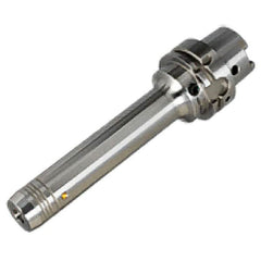 Iscar - HSK100A Taper Shank, 10mm Hole Diam, Hydraulic Tool Holder/Chuck - 27mm Nose Diam, 200mm Projection, 42mm Clamp Depth, 10,000 RPM, Through Coolant - Exact Tooling
