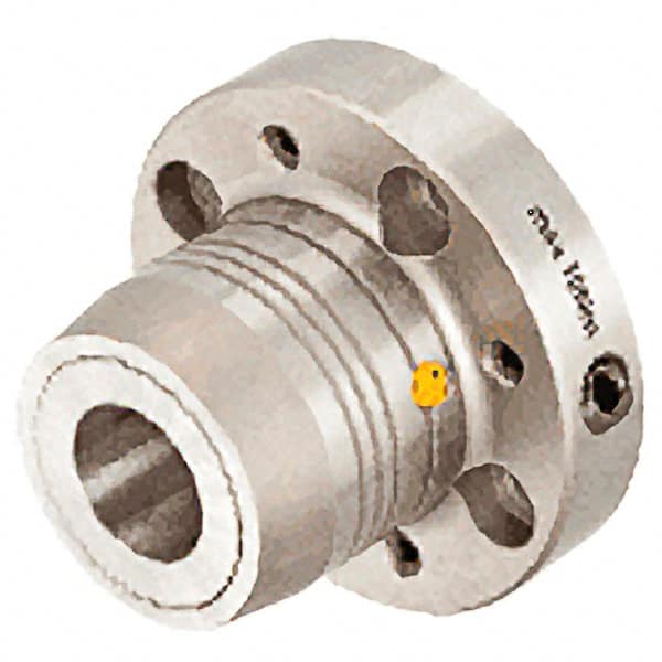 Iscar - D70 Flange, 20mm Hole Diam, Hydraulic Tool Holder/Chuck - 38mm Nose Diam, 50mm Projection, 52mm Clamp Depth, Through Coolant - Exact Tooling