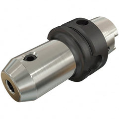 Iscar - HSK100A Taper Shank 16mm Hole End Mill Holder/Adapter - 48mm Nose Diam, 100mm Projection, Through-Spindle Coolant - Exact Tooling