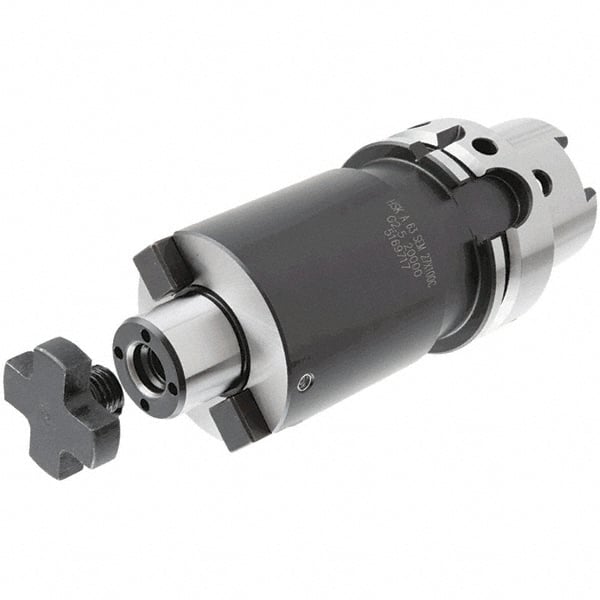 Iscar - HSK63A Taper Shank 22mm Pilot Diam Shell Mill Holder - 50mm Flange to Nose End Projection, 47mm Nose Diam, Through-Spindle Coolant - Exact Tooling