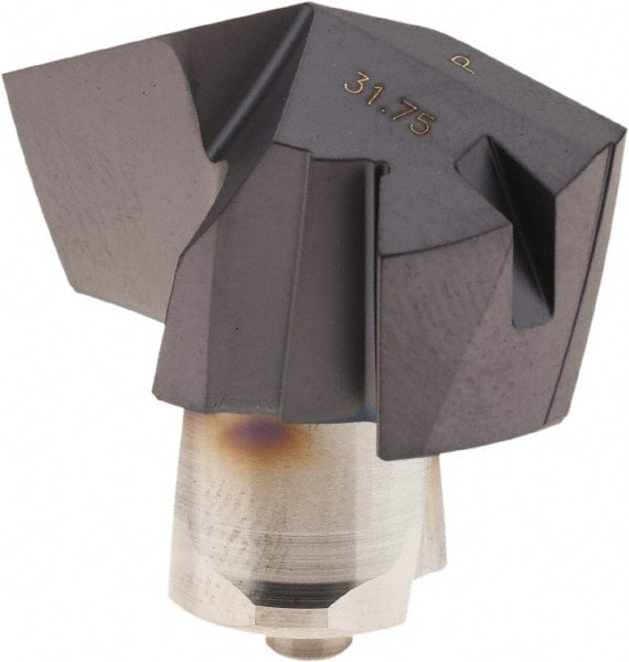 Iscar - Series ICP, 31.75mm Diam Grade IC908 140° Replaceable Drill Tip - Carbide, TiAlN Finish, 31 Seat Size - Exact Tooling