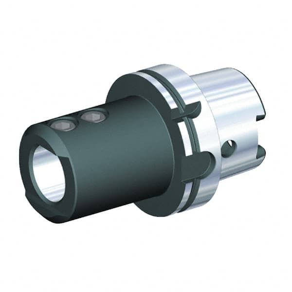 Kennametal - HSK100A Taper, 0.7874" Inside Hole Diam, 3.3465" Projection, Whistle Notch Adapter - 1.9685" Body Diam, Taper Shank, Through Coolant - Exact Tooling
