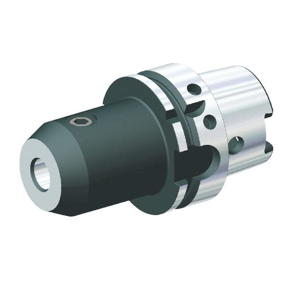 Kennametal - HSK100A Taper Shank 50mm Hole End Mill Holder/Adapter - 100mm Nose Diam, 130mm Projection, Through-Spindle Coolant - Exact Tooling