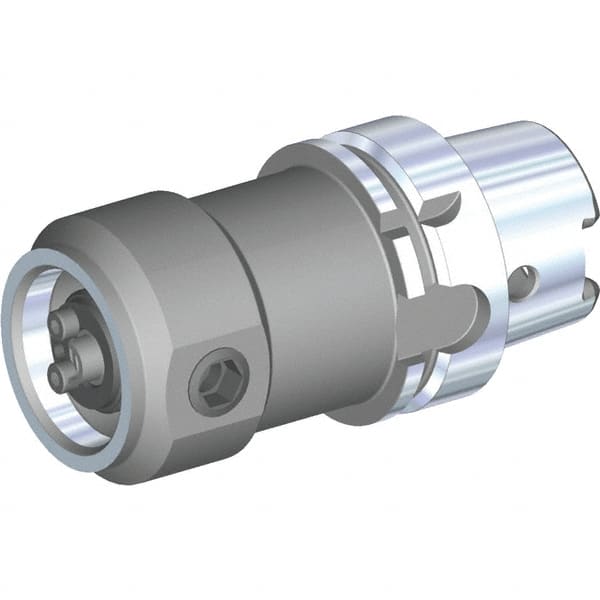 Kennametal - KM63 System Size, HSK63T Taper, Modular Tool Holding System Adapter - 105mm Projection, 3" Body Diam, Through Coolant - Exact Tooling